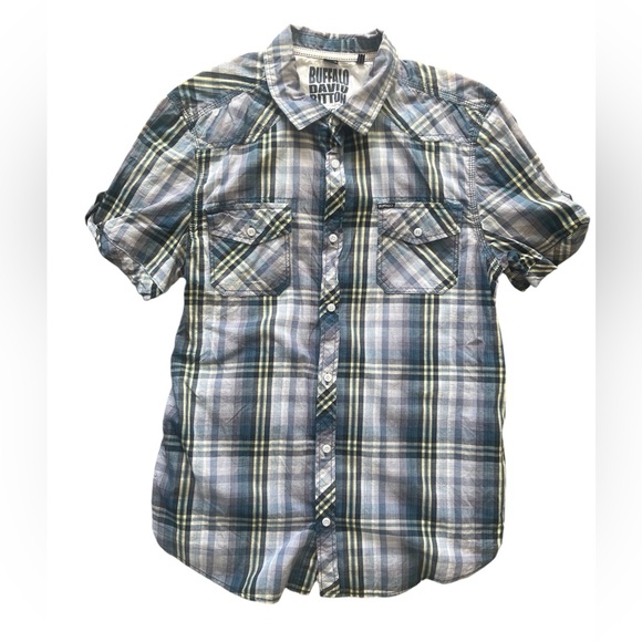 Buffalo David Bitton Short Sleeve Plaid Button Down | L - Picture 1 of 3
